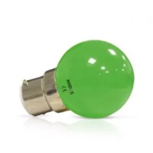 Comparateur de prix : Vision-el - Ampoule led B22 1W G45 Incassable Miidex Lighting® vert - non-dimmable