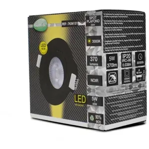 Comparateur de prix : Vision-el - Spot led Orientable carat Orientable - 5W Miidex Lighting® blanc-neutre-4000k - noir