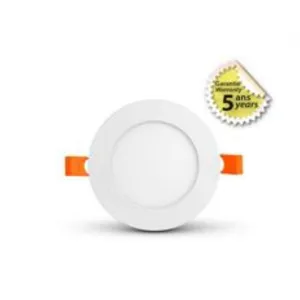 Comparateur de prix : Miidex Lighting Plafonnier LED Encastrable Blanc 6W 450lm 120 120x22mm - Blanc Chaud 3000K
