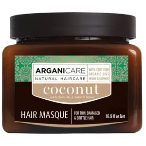 Comparateur de prix : Arganicare - Masque Huile de Coco cheveux secs et frisés -  500 ml T.U