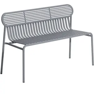 Petite Friture - Banc avec dossier Week-end - Gris - Aluminium - Desig...Vendu parmade-in-design