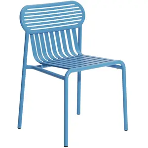 Petite Friture - Chaise empilable Week-end - Bleu - Aluminium - Design... pas cher