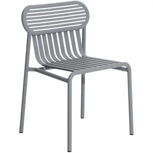 Petite Friture - Chaise empilable Week-end - Gris - Aluminium - Design... pas cher