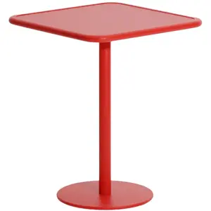 Petite Friture - Table carrée Week-end - Rouge - Aluminium - Designer ... pas cher