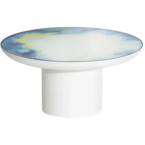 Comparateur de prix : Table basse bleu-jaune 75 cm Francis - Petite Friture