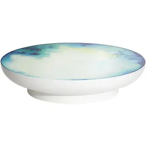 Grande table basse bleu-jaune 110 cm Francis - Petite Friture pas cher