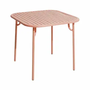 Table de jardin carrée rose blush Week-End - Petite Friture pas cher