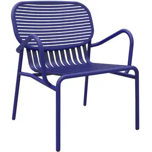 Petite Friture - Fauteuil bas Week-end - Bleu - Aluminium thermolaqué ... pas cher