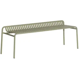 Banc de jardin bas en aluminium vert jade Week-End - Petite Friture