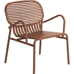 Fauteuil de jardin en aluminium terracotta Week-End - Petite Friture pas cher