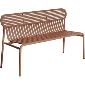 Petite Friture - Banc avec dossier Week-end - Marron - Aluminium - Des...Vendu parmade-in-design