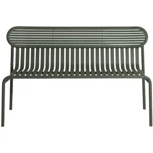 Petite Friture - Banc avec dossier Week-end - Vert - Aluminium thermol...Vendu parmade-in-design