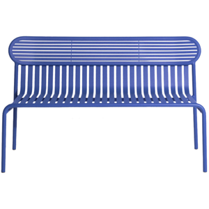 Petite Friture - Banc avec dossier Week-end - Bleu - Aluminium thermol...Vendu parmade-in-design