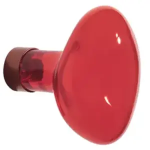 Patère murale en verre vermillon 9cm Bubble - Petite friture pas cher