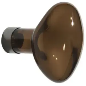 Comparateur de prix : Patère murale en verre gris brun 9cm Bubble - Petite friture
