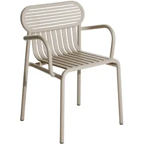 Petite Friture - Fauteuil bridge empilable Week-end - Beige - Aluminiu...Vendu parmade-in-design
