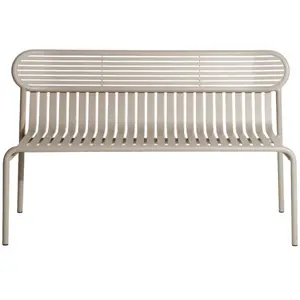 Petite Friture - Banc avec dossier Week-end - Beige - Aluminium - Desi...Vendu parmade-in-design