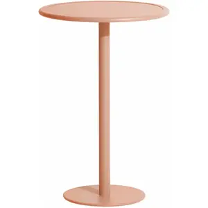 Table haute ronde outdoor rose blush Week end - Petite friture pas cher