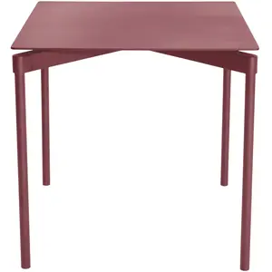 Table de jardin carrée rouge brun Fromme - Petite friture pas cher