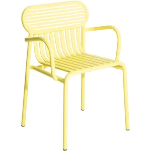 Chaise de jardin avec accoudoirs jaune Week-End - Petite Friture pas cher