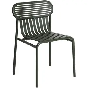 Petite Friture - Chaise empilable Week-end - Vert - Aluminium thermola... pas cher