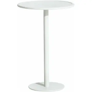 Table haute ronde outdoor blanche Week end - Petite friture pas cher