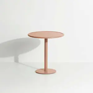 Table de bistrot ronde outdoor rose blush Week end - Petite friture pas cher