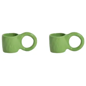 Petite Friture - Tasse à espresso Donut - Vert - Faïence émaillée - De...Vendu parmade-in-design