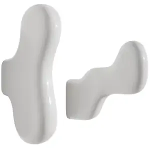 2 Patères en céramique blanche Klump - Petite friture pas cher