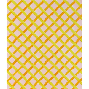 Rouleau de papier peint rose 1 m Croisillon - Petite Friture pas cher