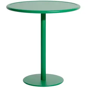 Table de bistrot de jardin ronde en aluminium vert menthe 75cm Week en... pas cher