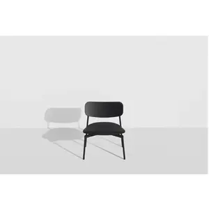 Comparateur de prix : Fauteuil lounge en hêtre noir cuir 71 cm Fromme - Petite Friture