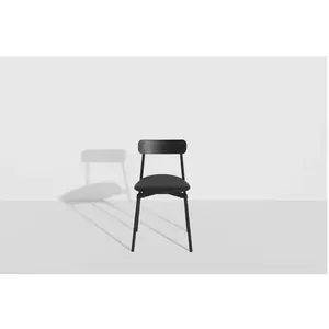 Chaise en hêtre noir cuir 78 cm Fromme - Petite Friture