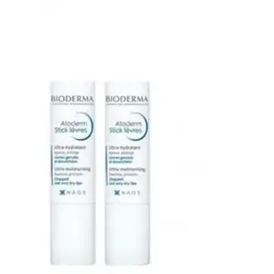 Comparateur de prix : Lot de 2 stick lèvres Atoderm                                - Bioderma