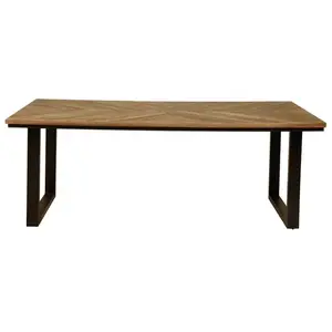 PRO LIVING Woody placage teck recyclé 200 x 100 x 76 cm WOODY-TR200 pas cher