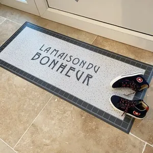Tapis Vinyle Mosaique Gris - 99deco - L 200 x l 50 cm Ep. 2 mm pas cher
