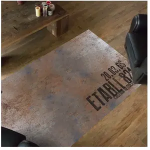 Tapis Vinyle Industriel Effet Rouille - 99deco - L 200 x l 120 cm Ep. 2 mm pas cher