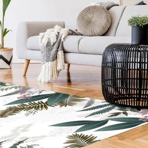 Tapis Vinyle Jungle Blanc - 99deco - L 200 x l 120 cm Ep. 2 mm pas cher