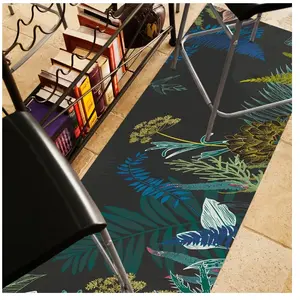 Tapis Vinyle Jungle Noir - 99deco - L 200 x l 50 cm Ep. 2 mm pas cher