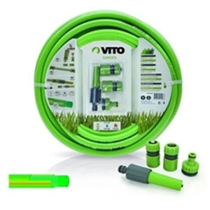 Kit d'arrosage jardin VITO PVC renforcé 20 m diam 15mm lance multi jet... pas cher