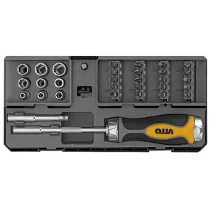 Coffret 30 Outils Magnétiques Tournevis Porte embouts + 20 Embouts de Vissage + 9 Douilles VITO pas cher