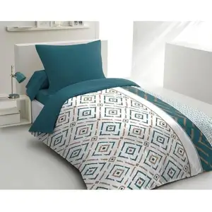 Home Linge Passion Parure DE Couette 140x200 Ethno Bleu Canard pas cher