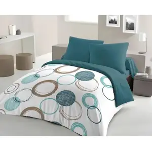 Home Linge Passion Parure DE Couette 220x240 AUDACE Bleu Canard pas cher