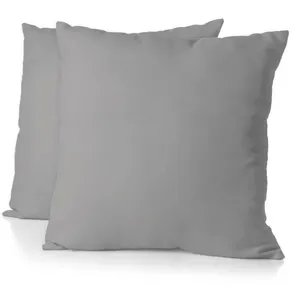 Comparateur de prix : Home Linge Passion - Lot de 2 taies d'oreiller 63 x 63 cm - Gris clair