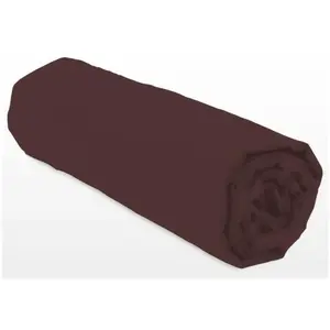 Drap-housse - LOVELY HOME - LH71591 - 180x200+35 cm - Marron pas cher