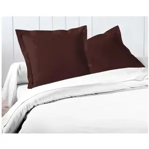 Comparateur de prix : Lovely Home - Lot de 2 taies d'oreiller LH71588 - 73 x 73 cm - Marron
