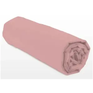 Drap-housse - LOVELY HOME - LH71631 - 160x200+25 cm - Rose pas cher