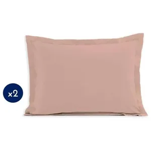 Lot de 2 taies d'oreiller - LOVELY HOME - LH71619 - 50 x 70 cm - Rose pas cher