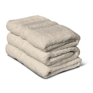 Lot de 3 serviettes - LOVELY HOME - 3 Serviettes 50 x 100 cm - Beige pas cher