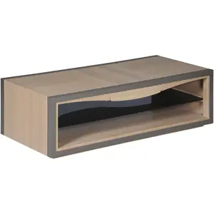 MON PETIT MEUBLE FRANCAIS Table basse 1 tiroir 128 cm, en merisier massif naturel blanchiVendu parmaisons-du-monde